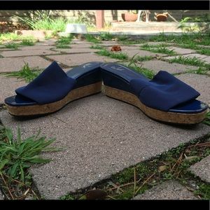 Navy blue wedges by White Mt.